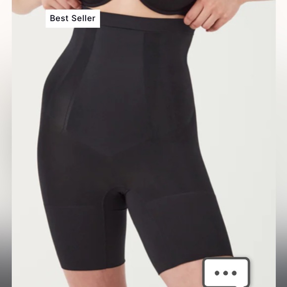 Spanx Oncore Sculpting Highwaisted Mid-Thigh Short Black Size 1X - Picture 2 of 11